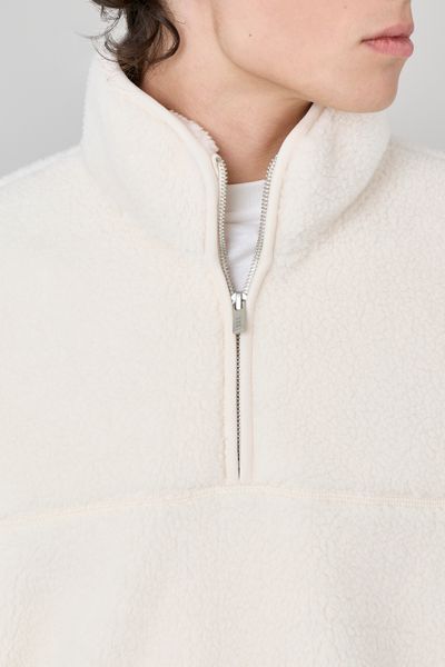 Sweat sherpa col montant zippé