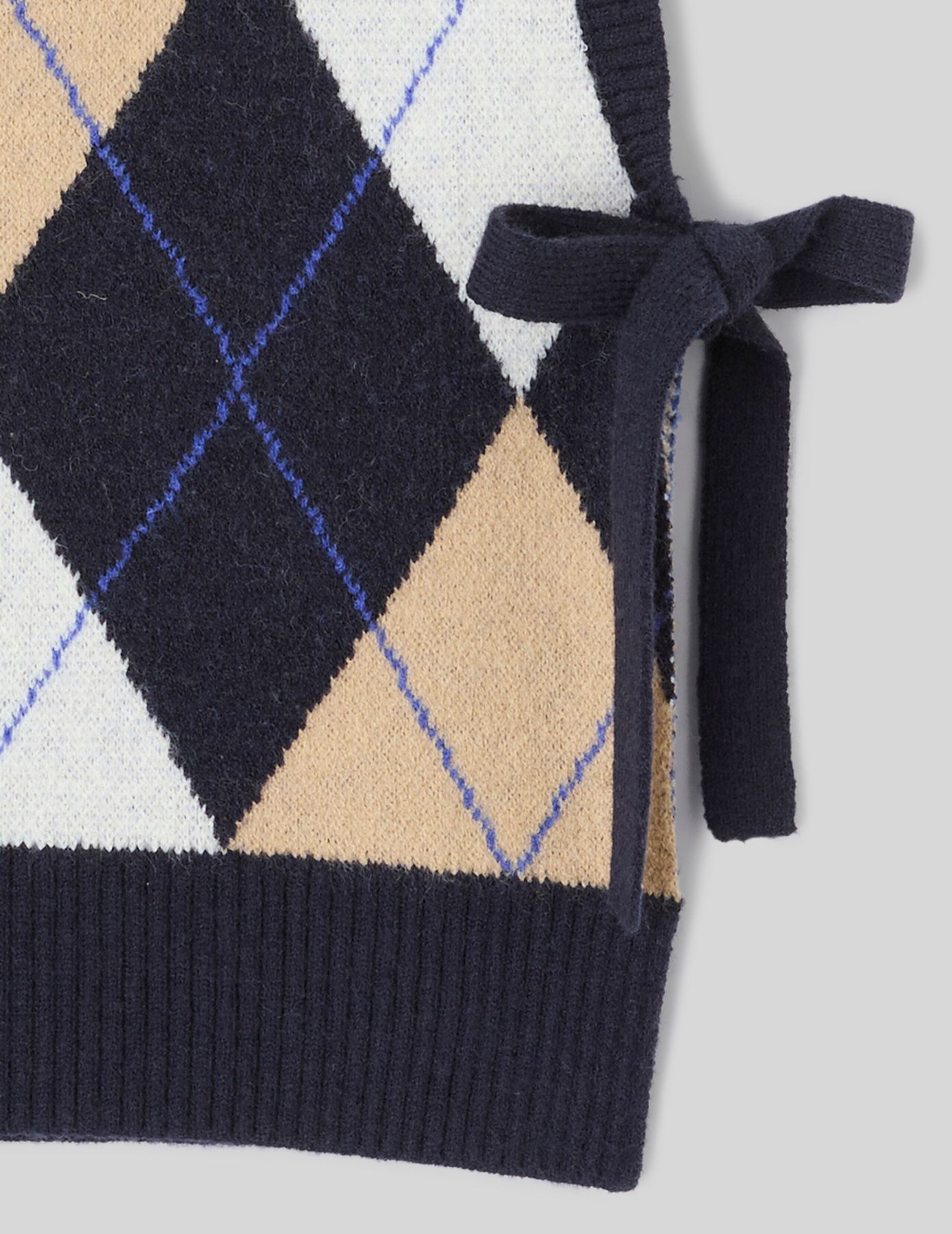 Pull sans manches jacquard
