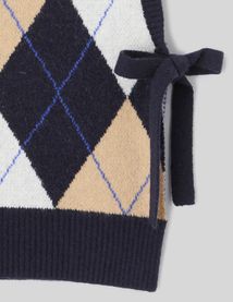 Pull sans manches jacquard