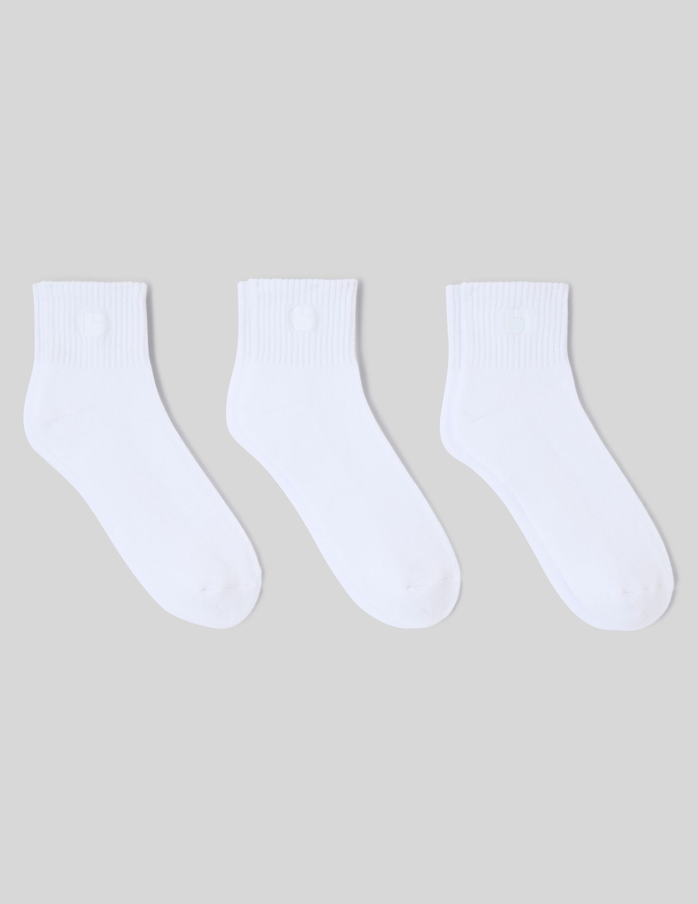 Lot de 3 chaussettes courtes brod&eacute;es