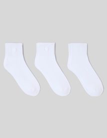 Lot de 3 chaussettes courtes brod&eacute;es