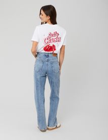 Jean ceinture décalée