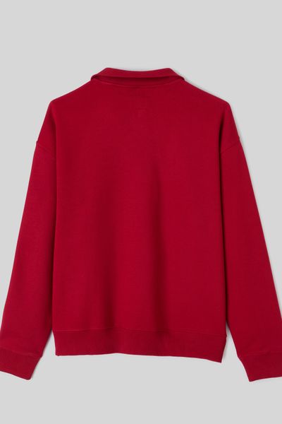 Sweat col montant avec broderie