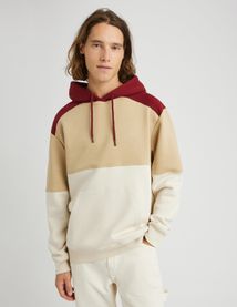 Sweat &agrave; capuche colorblock