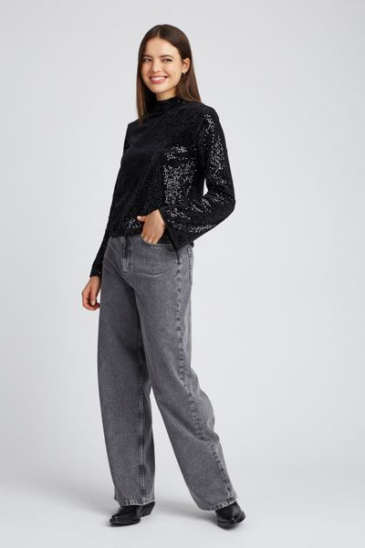 T-shirt dos nu à sequins