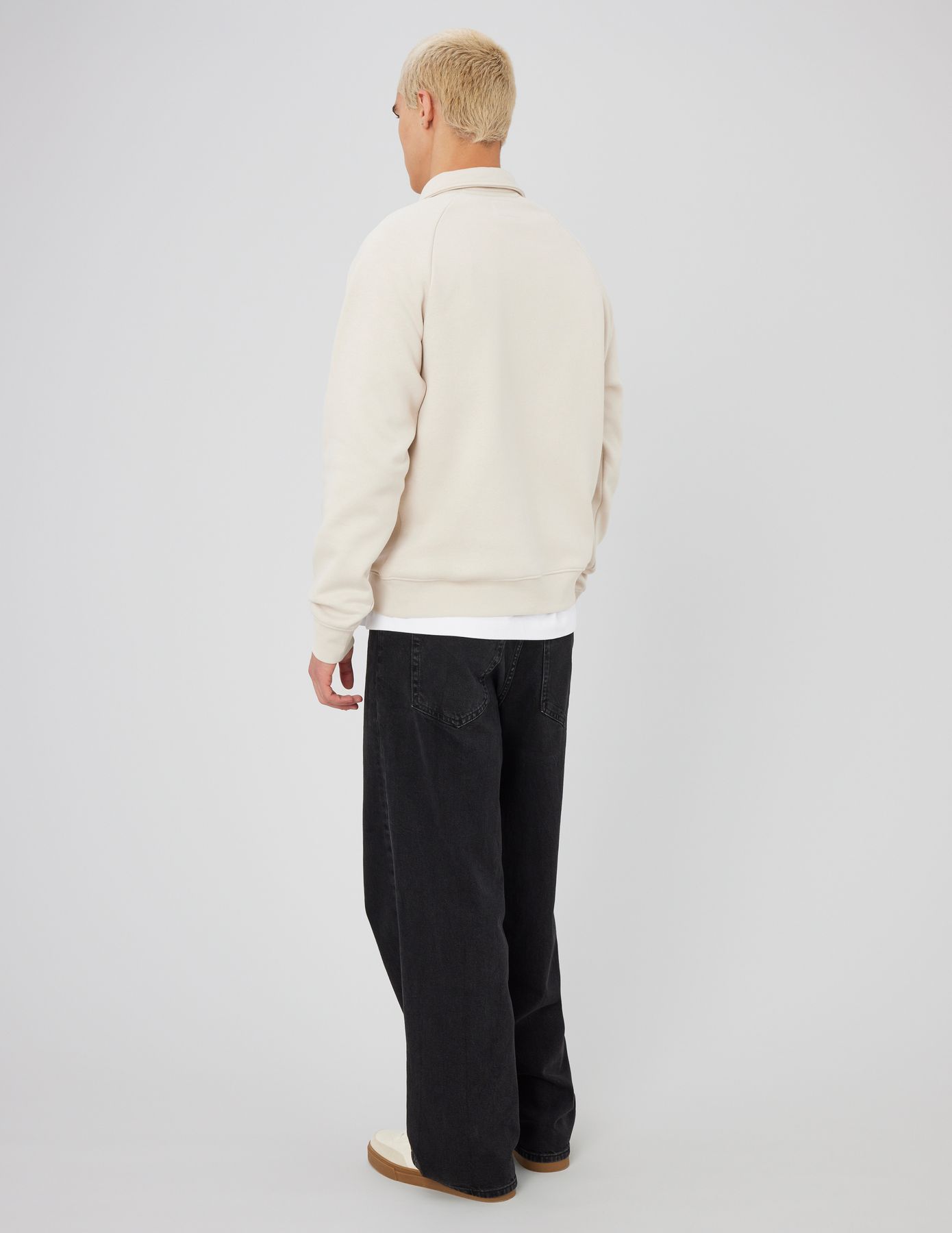 Sweat col polo zippé
