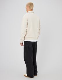 Sweat col polo zippé