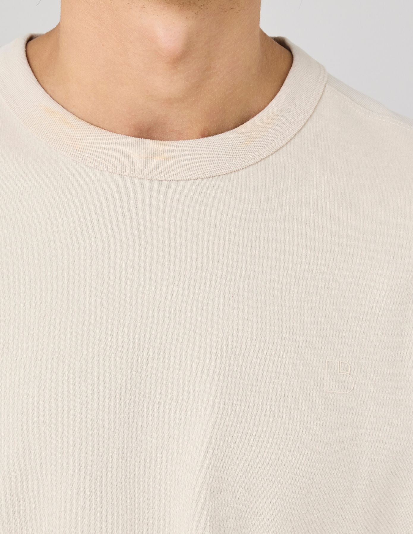 T-shirt lourd touché peau de pêche