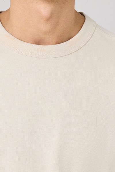 T-shirt lourd touché peau de pêche