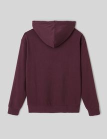 Sweat à capuche message brodé