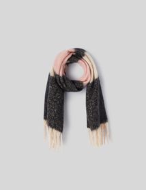 Echarpe ray&eacute;e &agrave; franges