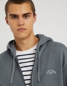 Sweat zipp&eacute; &agrave; capuche