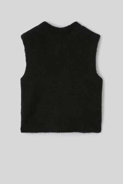 Gilet sans manches &agrave; noeuds