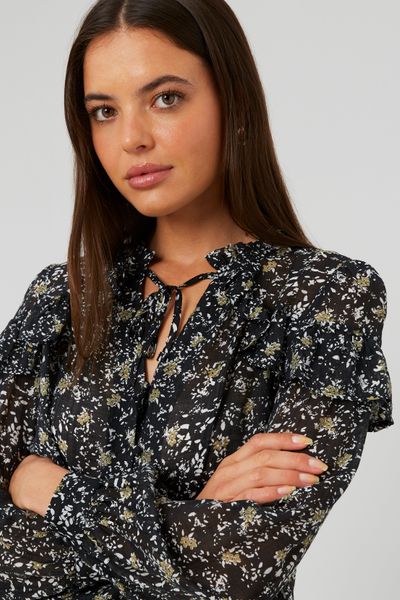 Blouse en voile imprimée