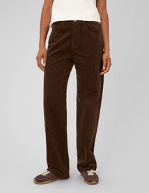 Pantalon straight velours
