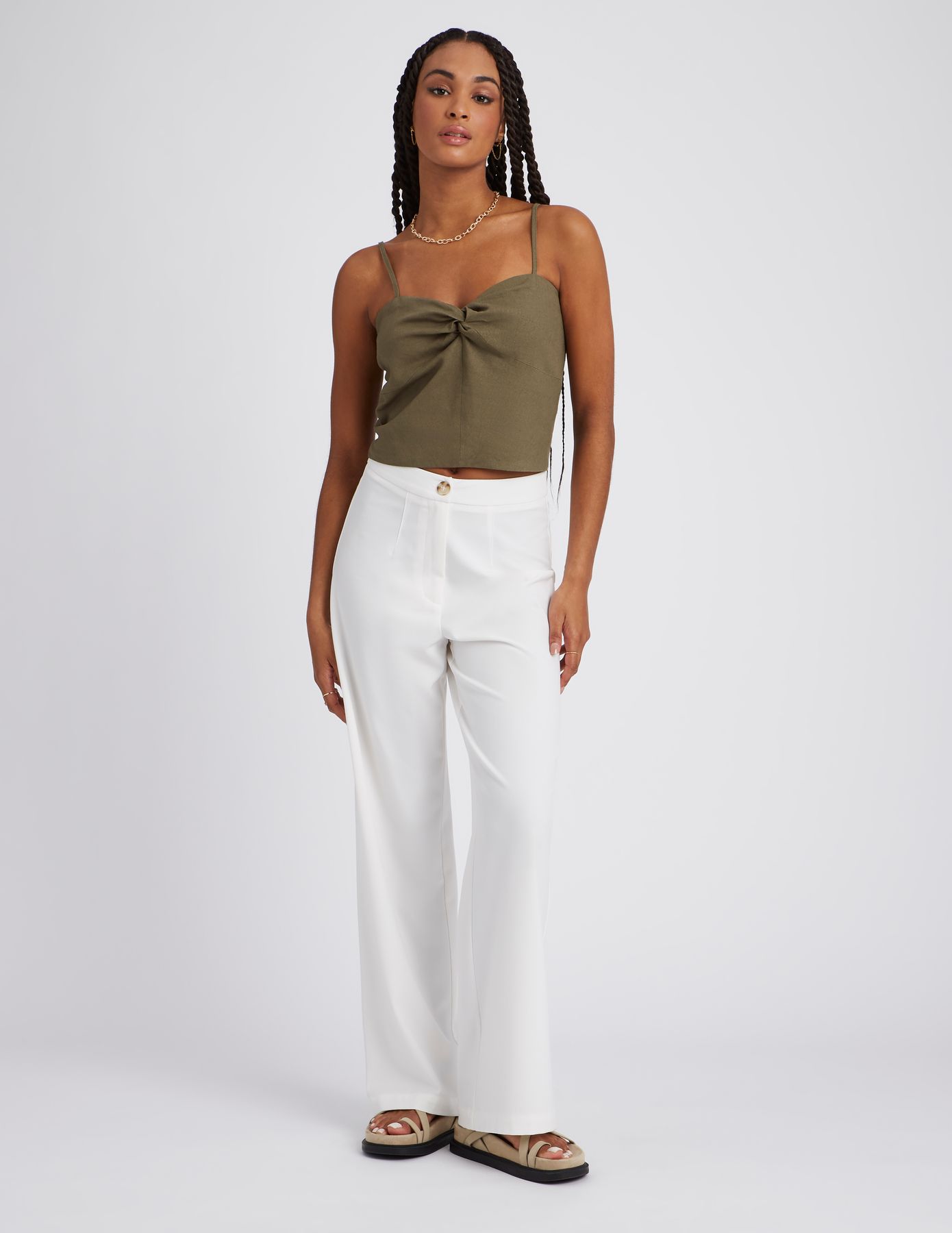 Top bustier en lin