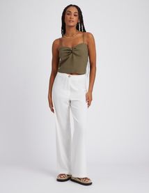 Top bustier en lin