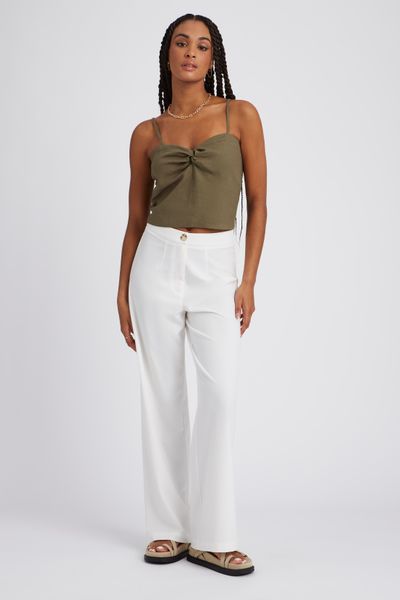 Top bustier en lin