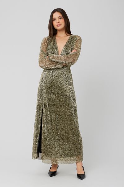 Robe longue plissée