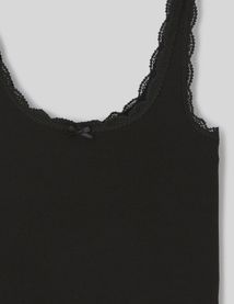 D&eacute;bardeur bords en dentelle avec n&oelig;ud