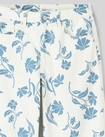 Jean imprim&eacute; fleurs