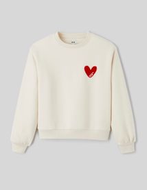 Sweat brodé patch bouclette