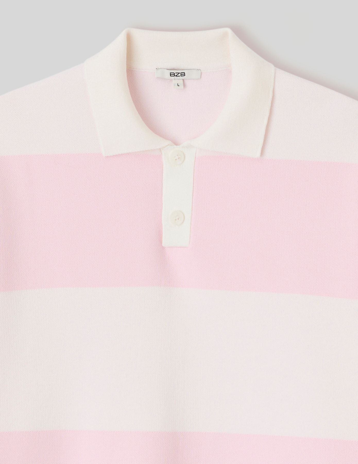 Pull col polo &agrave; rayures