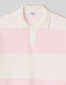 Pull col polo &agrave; rayures