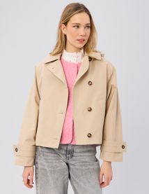 Trench court &agrave; capuche