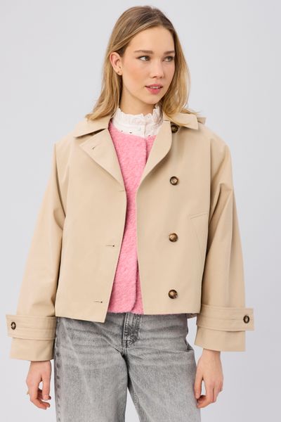 Trench court &agrave; capuche