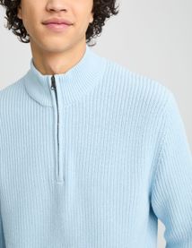 Pull avec col montant zippé