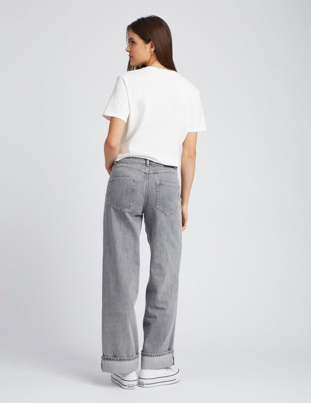 Jean wide leg revers