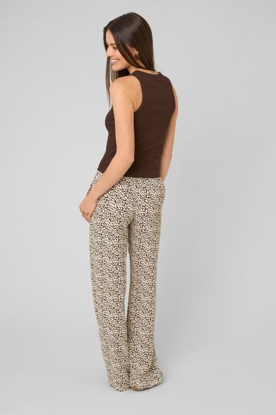 Pantalon imprim&eacute; taille &eacute;lastiqu&eacute;e