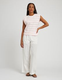 Pantalon fluide ajouré