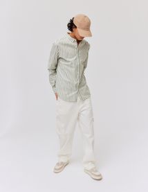 Chemise rayée droite