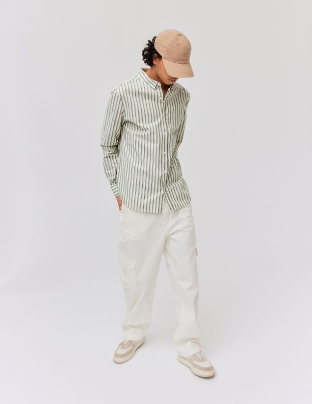Chemise rayée droite