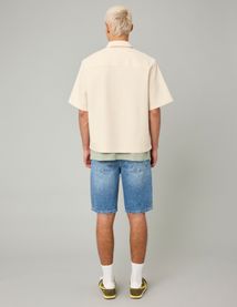 Chemise manches courtes texturée