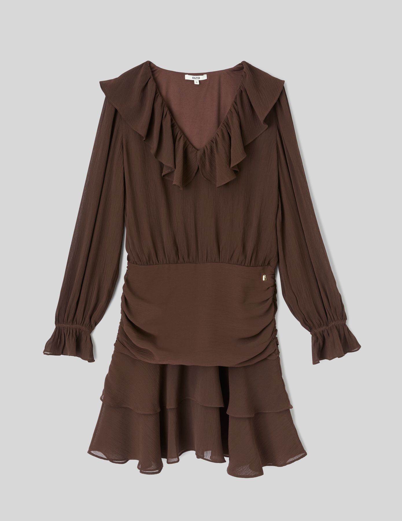 Robe courte &agrave; volants