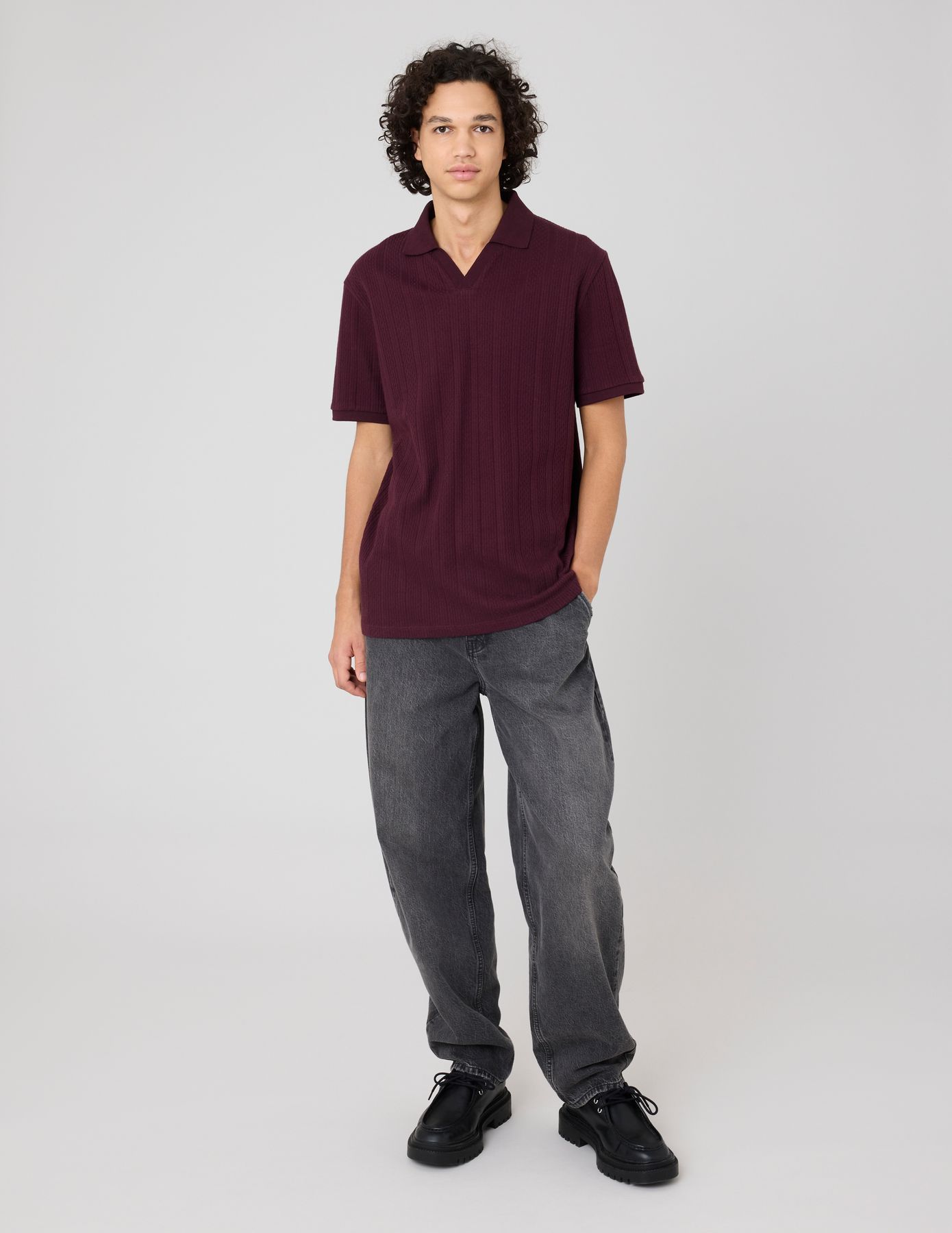 Polo maille fantaisie