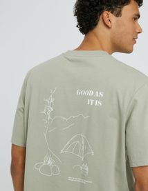 T-shirt imprim&eacute; devant dos