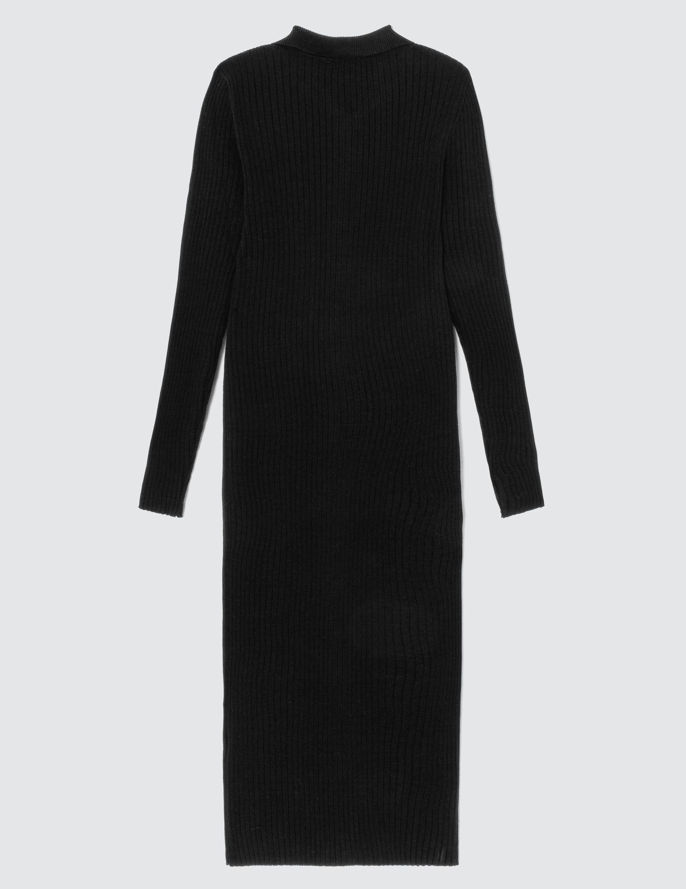 Robe longue col polo