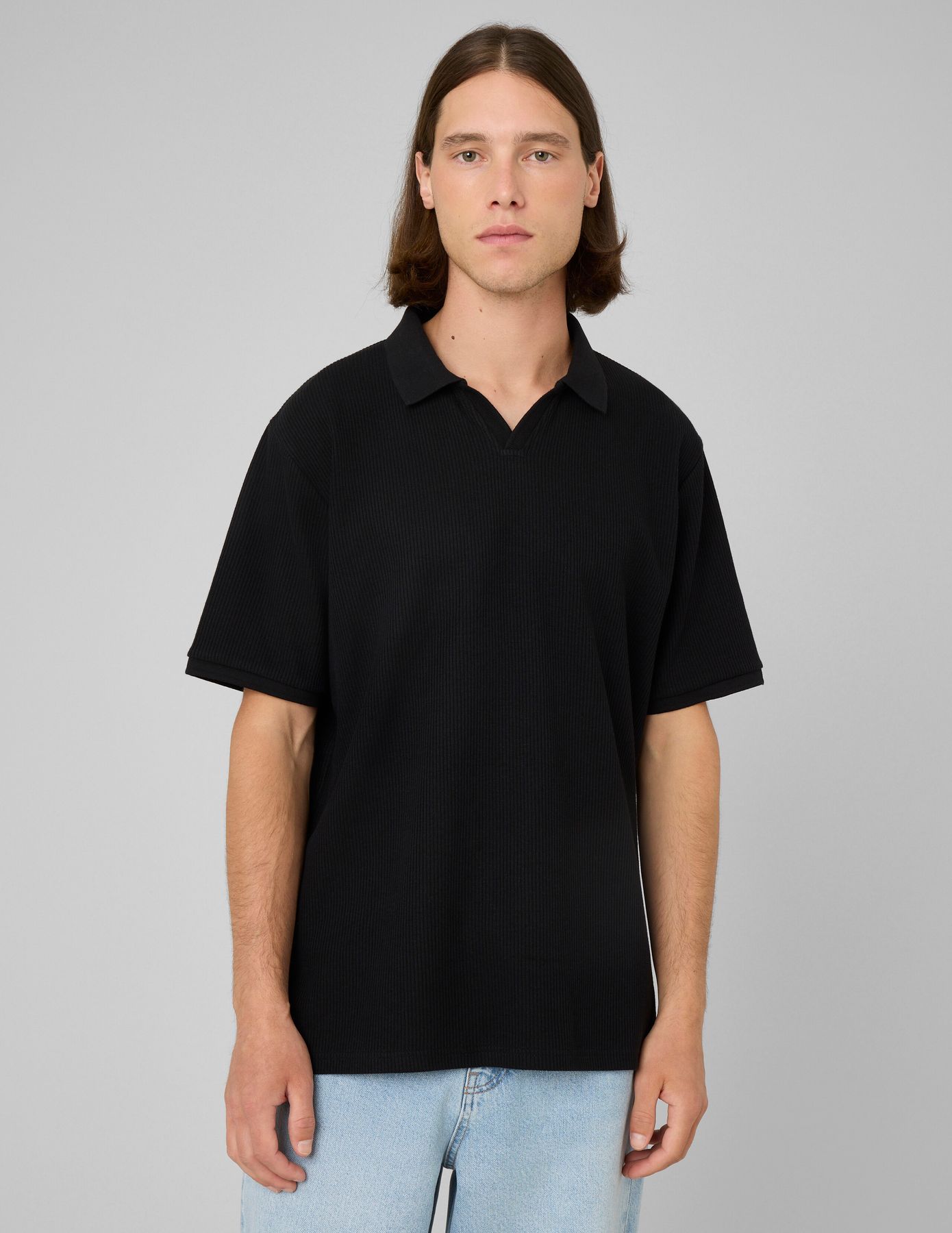 Polo maille c&ocirc;tel&eacute;e