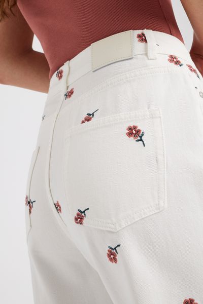 Jean straight brodé