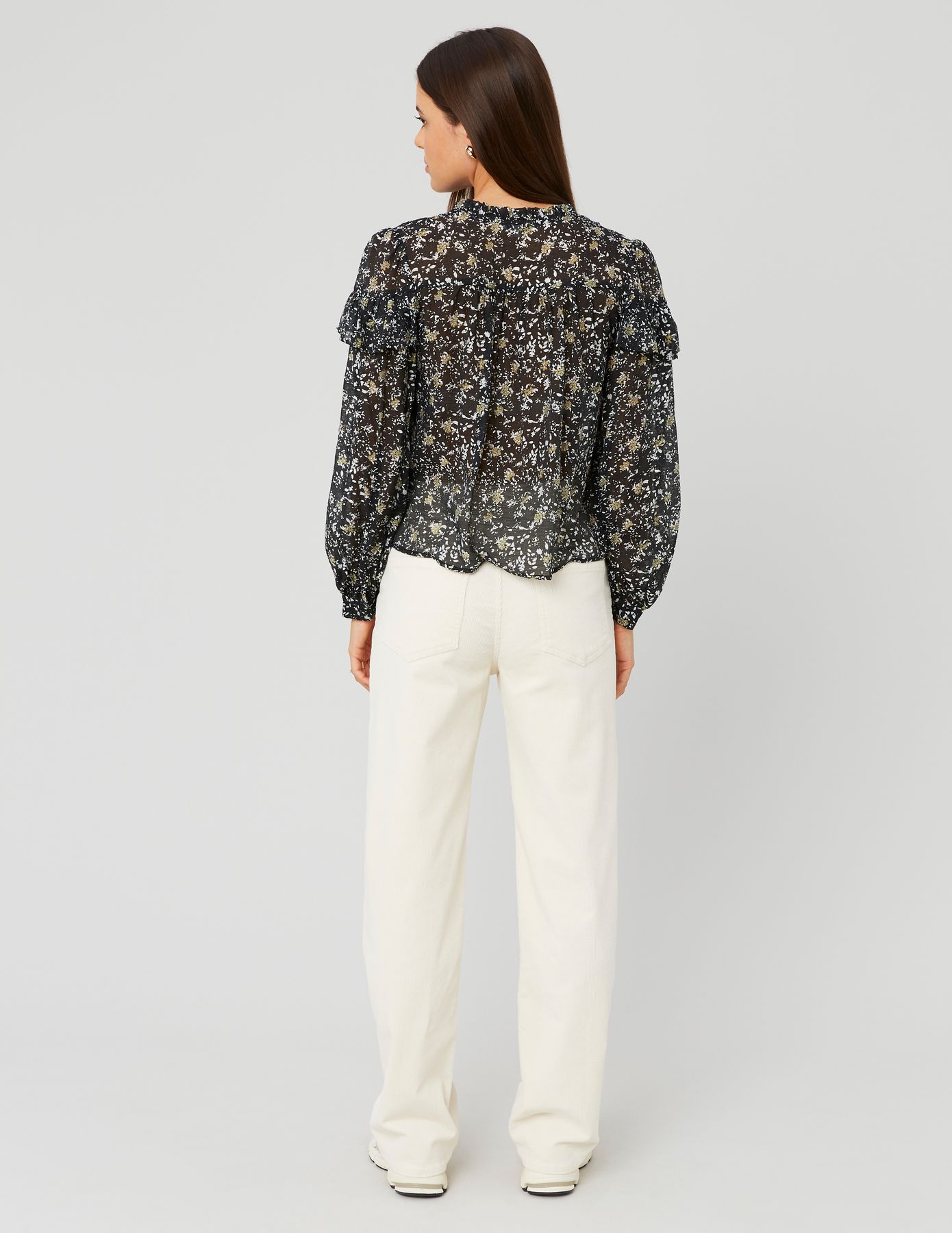 Blouse en voile imprimée
