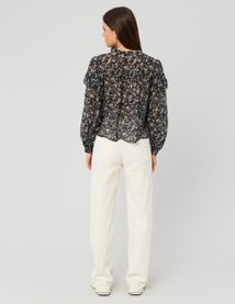 Blouse en voile imprimée