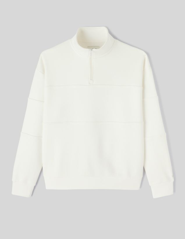 Sweat col montant zippé