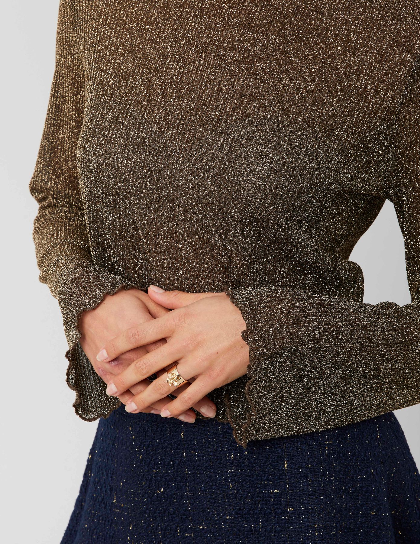 T-shirt résille pailleté