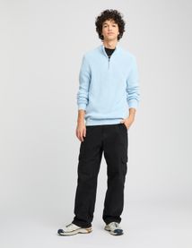 Pull avec col montant zippé