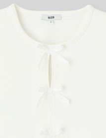 Top sans manches &agrave; n&oelig;uds