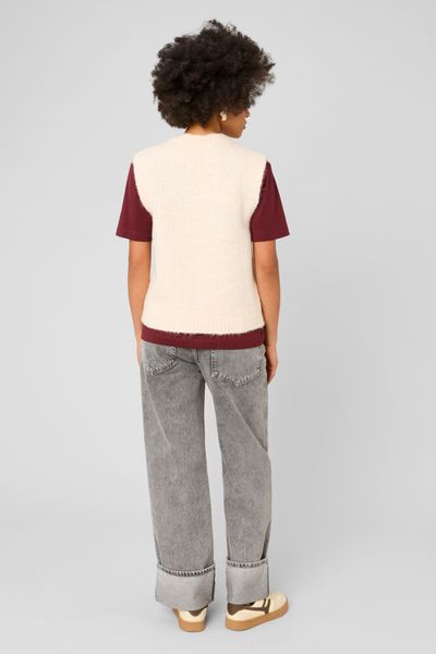 Gilet sans manches &agrave; noeuds